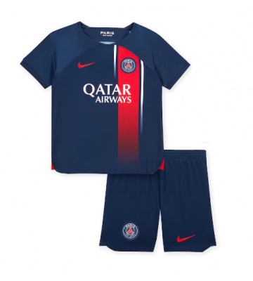 Paris Saint-Germain Primera Equipación Niños 2023-24 Manga Corta (+ Pantalones cortos)